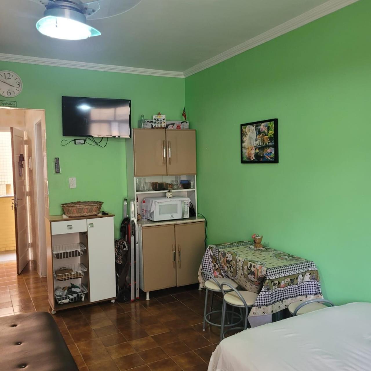 Kitnet Frente Pro Mar Em Vila Caicara, Portaria 24 Hs E Wifi Praia Grande  Exterior foto